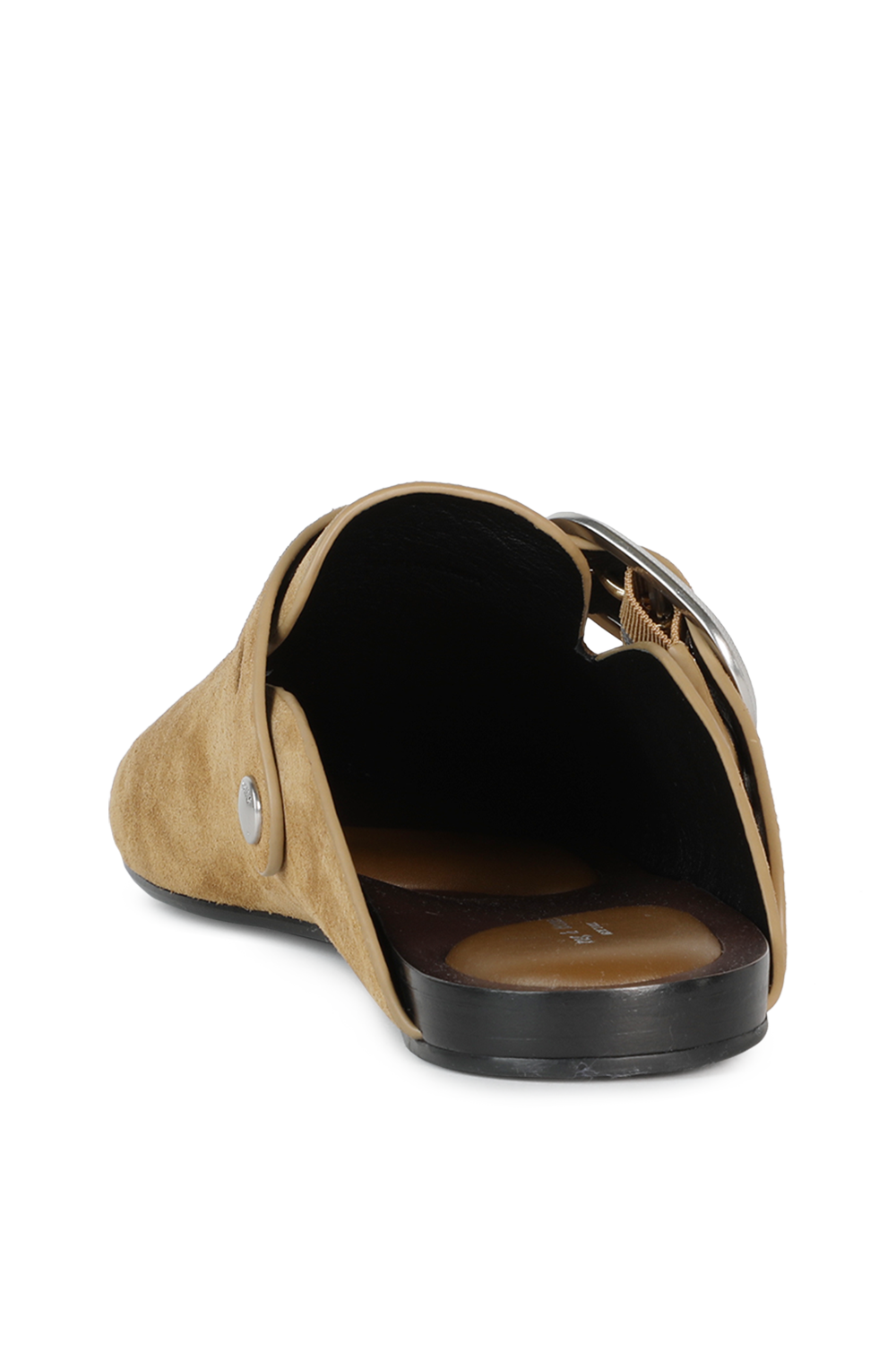 Ansley Slide In Brown Suede & Black Shearling